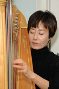Harpist Hyunjung Choi played a range of soothing music for the Mother’s Day Celebration.