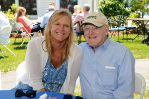 Village at Proprietors Green resident Ellsworth Brown enjoys the Father’s Day festivities with his daughter, Kathy Smith.