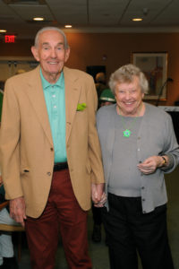 This year’s attendees at the St Patrick’s Day Party read like a “Who’s Who,” List of Village at Proprietors Green residents. Resident George McLeod and friend, Anne joined in the fun.