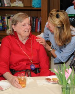 Janet Adams, a Village at Proprietors Green resident receives a warm, loving greeting from her daughter Joy Kreutzberg.