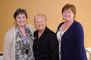 Lynda Chuckran, director of community relations for Welch Senior Living, takes a moment to pose with her professional colleagues (L to R) Carol Corio, CSA, community relations liaison, Old Colony Hospice and Palliative Care, and Grace Doherty, community relations coordinator, Senior Helpers of the South Shore, during the recent CEU presentation – Virtual Dementia Tour, presented by Senior Helpers of Boston and the South Shore.