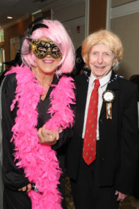 Resident Services Director Valeri Williams, dressed as a bedazzling “Good Witch,” stands next to the "Commander-in-Chief, who on Halloween was Village at Proprietors Green resident Edith Griffiths. Edith won a prize for her costume!