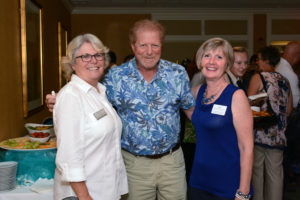 Village at Proprietors Green Executive Director Colleen Ferguson greeted her colleagues from left to right: Joan Wright, CDP, director of community relations, Norwell VNA and Hospice and Donald S. Marks, MD, board-certified neurologist at Beth Israel Deaconess Hospital-Plymouth.
